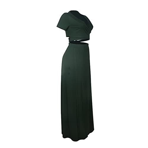 Image of MESLIMA Two Piece Dresses Sets for Women Summer Boho Maxi Dresses