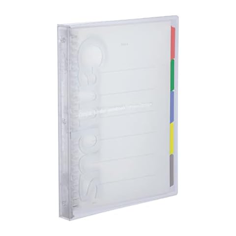 Kokuyo Binder Notebook Binder B5, 26 Rings, Switch Opening, Capacity 100 Sheets, Made in Japan (Transparent P333NT) Cover