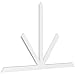 Ekena Millwork GBP096X60X0204SAR00 Saratoga Architectural Grade PVC Gable Brackets 96"W x 60"H x 2"D x 4"F, 15/12 Pitch