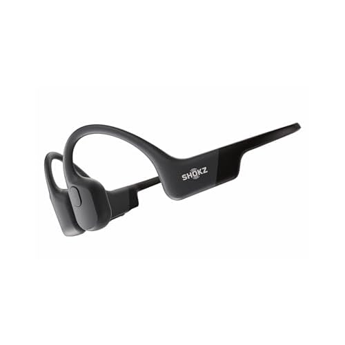SHOKZ OpenRun Knochenschall Kopfhörer, Open-Ear Sport Bluetooth Kopfhörer mit Noise-Cancelling Mikrofon, IP67 wasserdichte kabellose Ohrhörer zum Laufen, 8 Std Spielzeit, USB-C, mit Sport-St