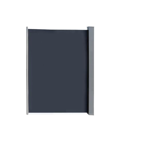 Auvent latéral rétractable contre le vis-à-vis du balcon gris