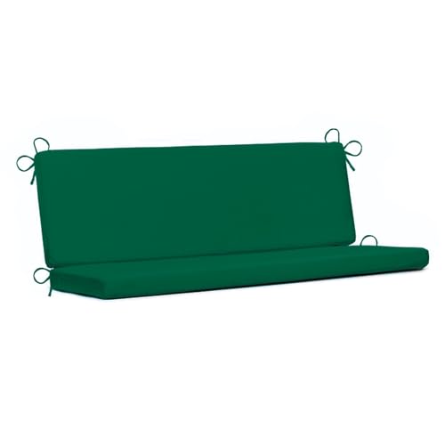PARAMAISON Cuscino Dondolo 3 Posti Cook, Sfoderabile, Antigraffio, con Laccetti, Interni od Esterni, Imbottitura 5 cm, Universale |Verde 135x55 cm