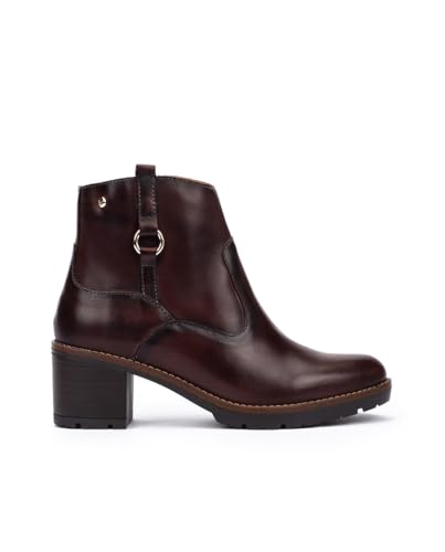 Image of Pikolinos Llanes Buckle Brown leather Womens ankle boots W7H8817-130
