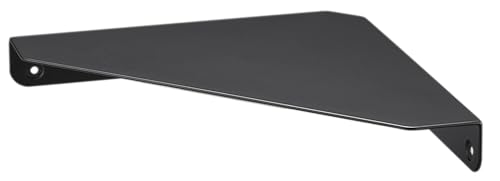 Yamazaki 6912 TOWER Wandmontiertes Eckregal, schwarz, Stahl, minimalistisch, 22 x 22 x 3.3 cm