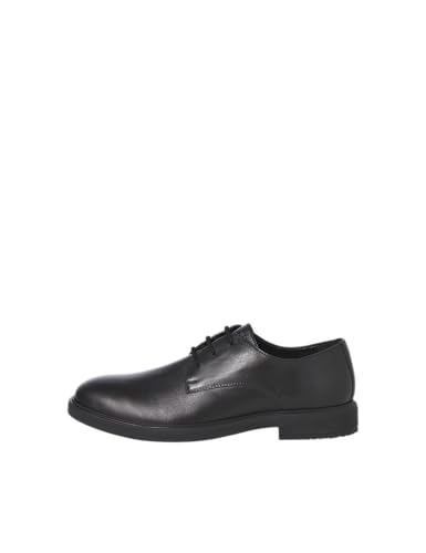 Jack & Jones Men's Smart Casual Jfwaaron Leather Derby Sn, Charcoal, 12