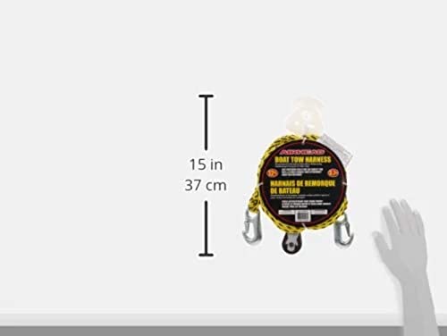 Airhead Robuster Watersports Selbstzentrierender Abschleppgurt | 2 Fahrer – 3,6 m, gelb/schwarz, 12 Feet