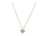 Kate Spade New York Rock Solid Stone Heart Mini Pendant-Boxed Necklace Light Pink/Gold One Size