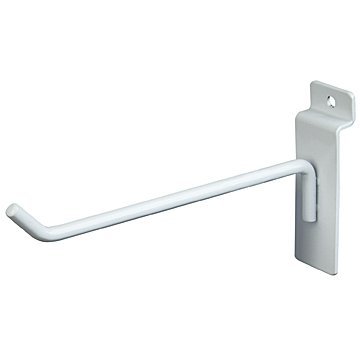 ExecuSystems 6" Deluxe Slatwall Hook -White-Box of 96