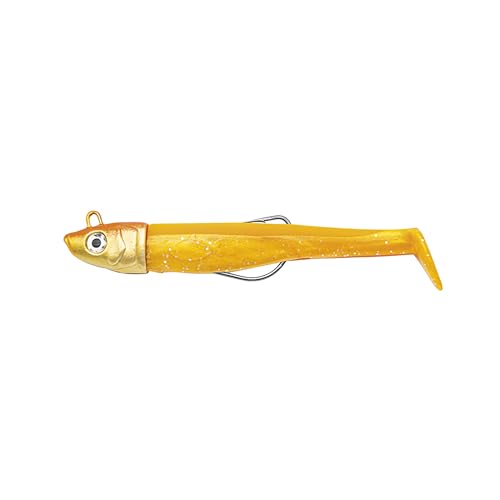 JLC Alevin Cebo Vinilo Blando Pesca Jigging 85 mm (Naranja Iris #2, 10g)