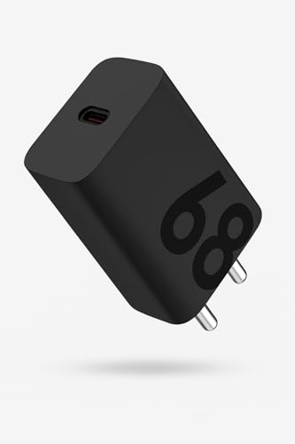 Image of Motorola 68W Gan TurboPower Fast C-Type Charger for Motorola Edge 60 Pro /Fusion /Edge 50 Fusion /Edge 50 Ultra /50 Pro /Razr 50 Ultra /Moto G45 /G54 /Moto E40 /Moto G35 /G96 & Support Other USB C Devise, Black