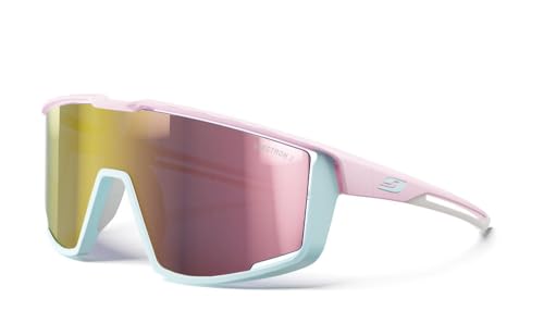 Julbo Lunettes de soleil - FURY Adulte - A partir de 12 ans - Rose Pastel/Bleu Clair - Catégorie 3