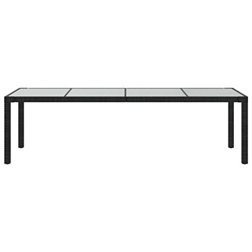 vidaXL Gartentisch Esstisch Terrassentisch Gartenmöbel Balkontisch Outdoor Tisch Außentisch Schwarz 250x100x75cm… – Bild 3