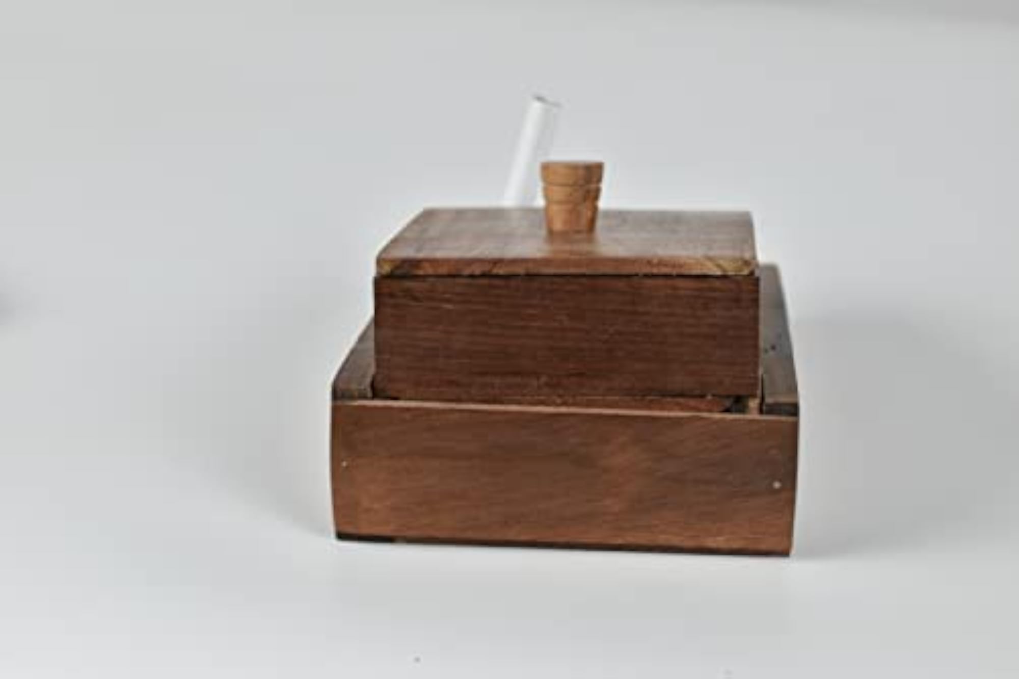 Automatic Slim Cigarette Box, Wooden Dispenser