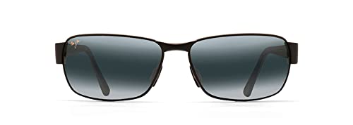 Maui Jim Men's and Women's Black Coral Polarized Rectangular Sunglasses