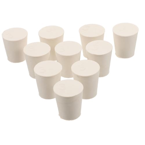 FUNOMOCYA 10pcs Rubber Drain Plug Leakproof Tapered Round Hole Stopper for Rv Water Heater Caulking Tube Sealing Caps White