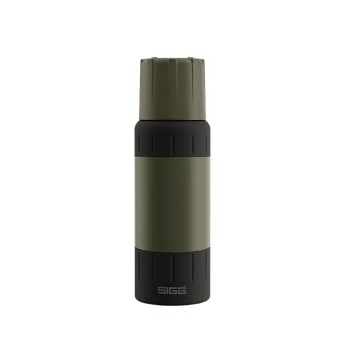 SIGG - Botella térmica con aislamiento - Botella térmica Apline Star - 15 Caliente y 56 Frío - Con taza - A prueba de fugas - Apto para lavavajillas - Sin BPA - Acero inoxidable 18/8 - Verde - 0,5L