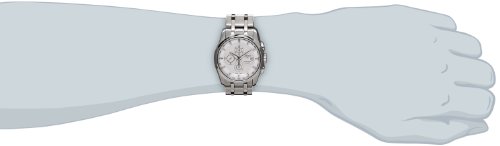 Tissot mens Couturier Chrono Auto Stainless Steel Dress Watch Grey T0356271103100