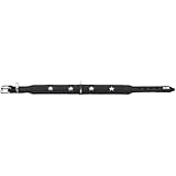 HUNTER MAGIC STAR Hundehalsband, mit Sternen, Leder, weich, 55 (M), schwarz