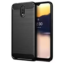 Image of Hybrid Carbon Fiber Back Case for Nokia 2.3 (Black)