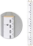 Growth Chart for Kids Roll-up Canvas Height Chart with Wood Frame Hanging Ruler Wall Decor 1 Marker Pen Measure Children Height from Birth Portable 79" x 7.9"