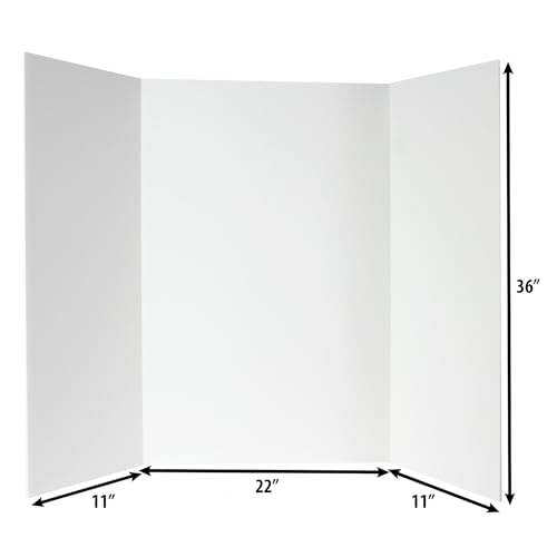 ArtSkills Tri-fold Foam Display Board, 44x36-Large, White 5 Pack