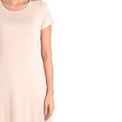 Image of Miss Lavish London Women's Relaxed Fit T Shirt Dress with Pockets Short Sleeve Summer Vacation Dresses