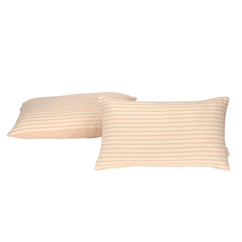 Taies d'oreiller Jaca Rose 30x50 par 2 housse coussin rectangulaire