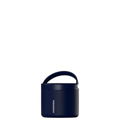 Hydrapeak 18oz Stainless Steel Vacuum Insulated Food Jar Kids for Hot and Cold Food, Wide Mouth Leak-Proof Soup Adults, 10 Hours 16 (Navy) (HP-Foodie18)