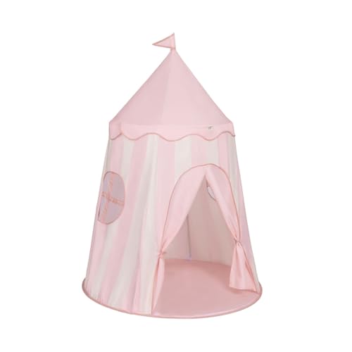 Flamingueo Tipi Infantil - Tienda Campaña Infantil - Suelo Acolchado - Diseño a Rayas - Poliéster - para Interiores - Bolsa Transporte Incluida - Rosa