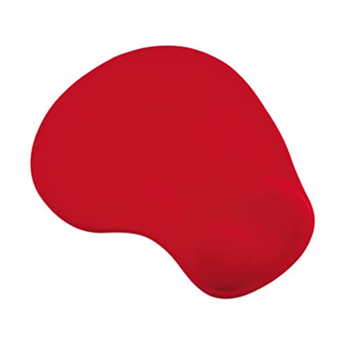 Mauspad, rutschfest, bequem, mit Gelschaumauflage, Handgelenkstütze für PC, Laptop, Computer, kompatibel mit Laser- und optischen Mäusen, Mauspad, Handgelenkauflage, Rot
