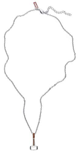 Marvel Comics Thor Hammer Unisex Adult Silver Plated Pendant Necklace. Official Licensed Jewelry, One Size.(THORHAMPNK01B)3