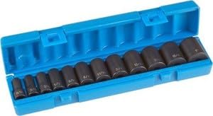 #US 1 PC Grey Pneumatic 3/8" Drive 12pc. Semi-Deep Socket Set 12-Point (1202SD)