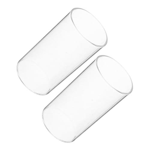 OUNONA 2pezzi Portacandela Forma di Tornado Vetro Trasparente Cilindro per Candele da tè Antivento Decorazioni per Casa Feste e Matrimoni