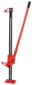 Utility High Lift Farm Jack, 48 Inch Ratcheting Off Road Utility Jack, 3.18 Ton 7000 Lb Capacity Farm Jacks, for Tractor, Truck, SUV, Jeep, Red