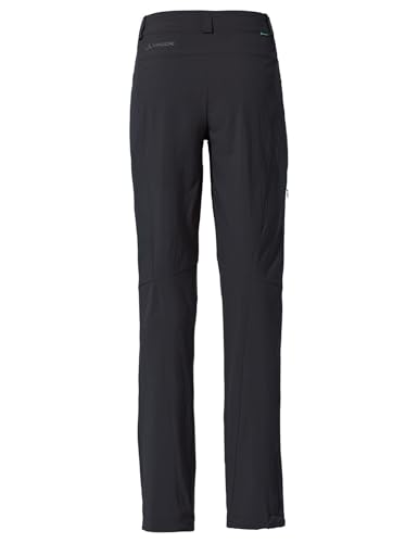 VAUDE Wanderhose Damen Farley Stretch III - Wasserabweisende Damen Trekkinghose, Bequeme Stretch-Wanderhose – strapazierfähig & schnelltrocknend - Black, 38