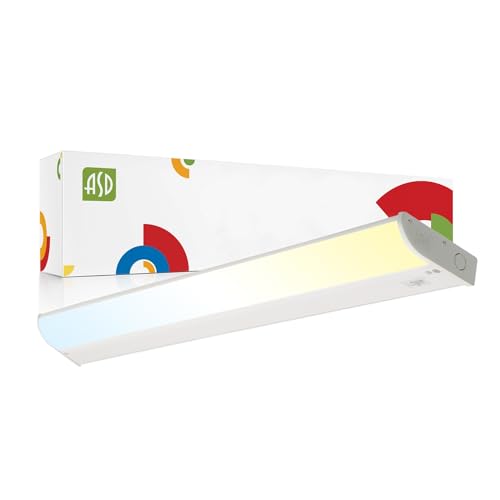 Image of ASD LED Under Cabinet Lighting, 32 inch 16W 1057 LM, Dimmable Hardwired Under Cabinet Lights for Kitchen, 3000K /4000K /5000K, Under Counter Light Fixtures, ETL, White