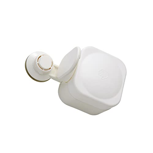 BRIGHTFUFU Manual Soap Dispenser Pump 9x16cm Leakproof White Wall-Mounted for Bathroom Kitchen Shower