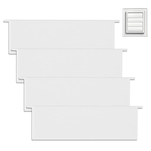 4inch Dryer Vent Louvers, Outdoor Dryer Vent Cover Flaps Replacements, UV and Good Deat Resistance OEM Upgraded Plastic Durable and Easy Installation, 4 Panels - White