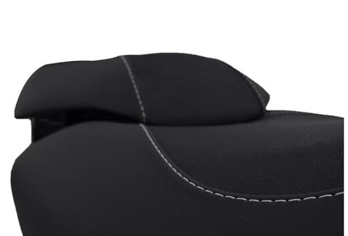 Housse de selle pour Ducati Multistrada 950 2017-2021 noire à coutures blanches