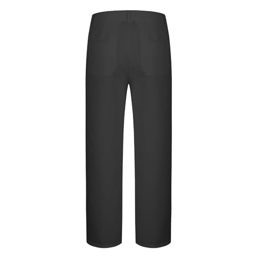 Mens Pleated Suit Dress Pants Casual Business Formal Pant Loose Fit Wrinkle Free Expandable Waist Trouser with Pocket3