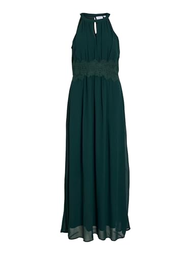 Vila Damen Vimilina Halterneck Maxi Dress-Noos Kleid, Scarab/Detail:Elastic,38