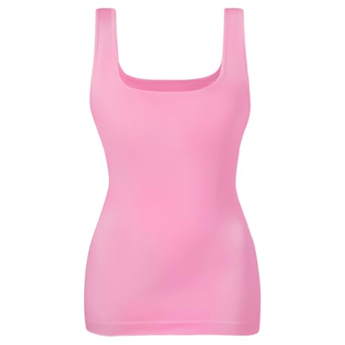 Image of EUYZOU Women's Tummy Control Shapewear Tank Tops Seamless Square Neck Compression Tops Slimming Body Shaper Camisole