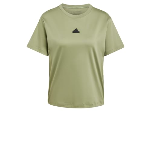 Adidas Damen Signature Graphic Print T-Shirt, Tent Green, M