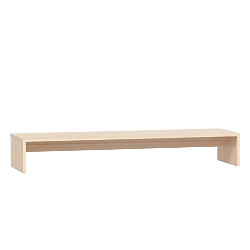 vidaXL Soporte para Monitor Elevador Armario de Escritorio Pantalla Portátil Mesa Estante Exhibición Madera Maciza de Pino 100x27x15 cm