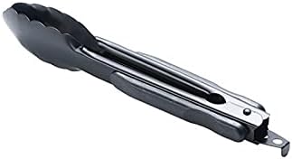 Cooking Tongs Tongs,1/2 Pcs Stainless Steel Heat-Resistant Food Forceps,Antiskid Nylon Bread, Service, Kitchen Tools, Barbecue(Black)