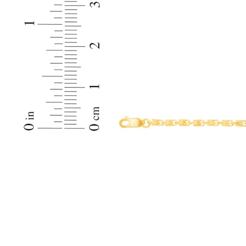 Floreo 10k Yellow Gold 2.5mm Solid Turkish Rope Chain Bracelet or Anklet4