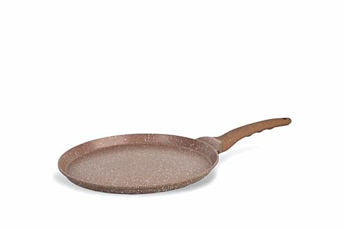Image of ATTIL - Non Stick Mini Dosa Tawa - Gas & Induction Base - Tawa for Omlet and Mini Dosa (22cm) - Granite Brown
