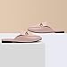Minorsu Buckle Mules for Women Round Toe Backless Flat Mules Slides Mules Shoes Ladies Slip-on Loafers