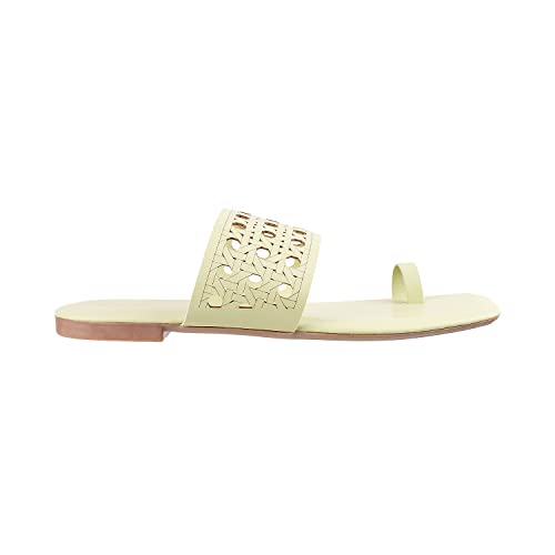 Image of Metro Womens Synthetic Lightgreen Slippers (Size