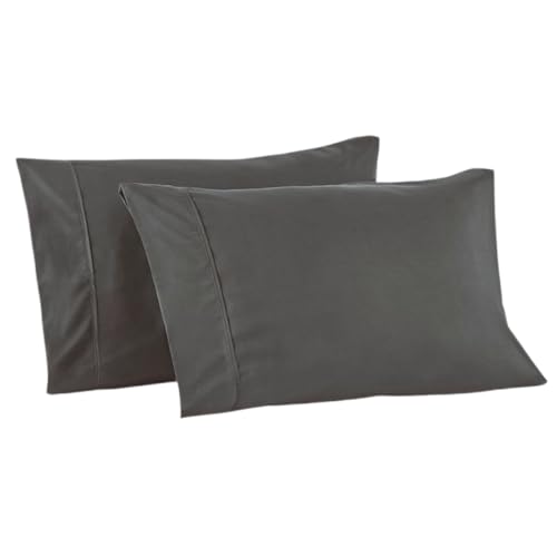PeachSkinSheets Night Sweats: King Pillowcase Set - Graphite Gray